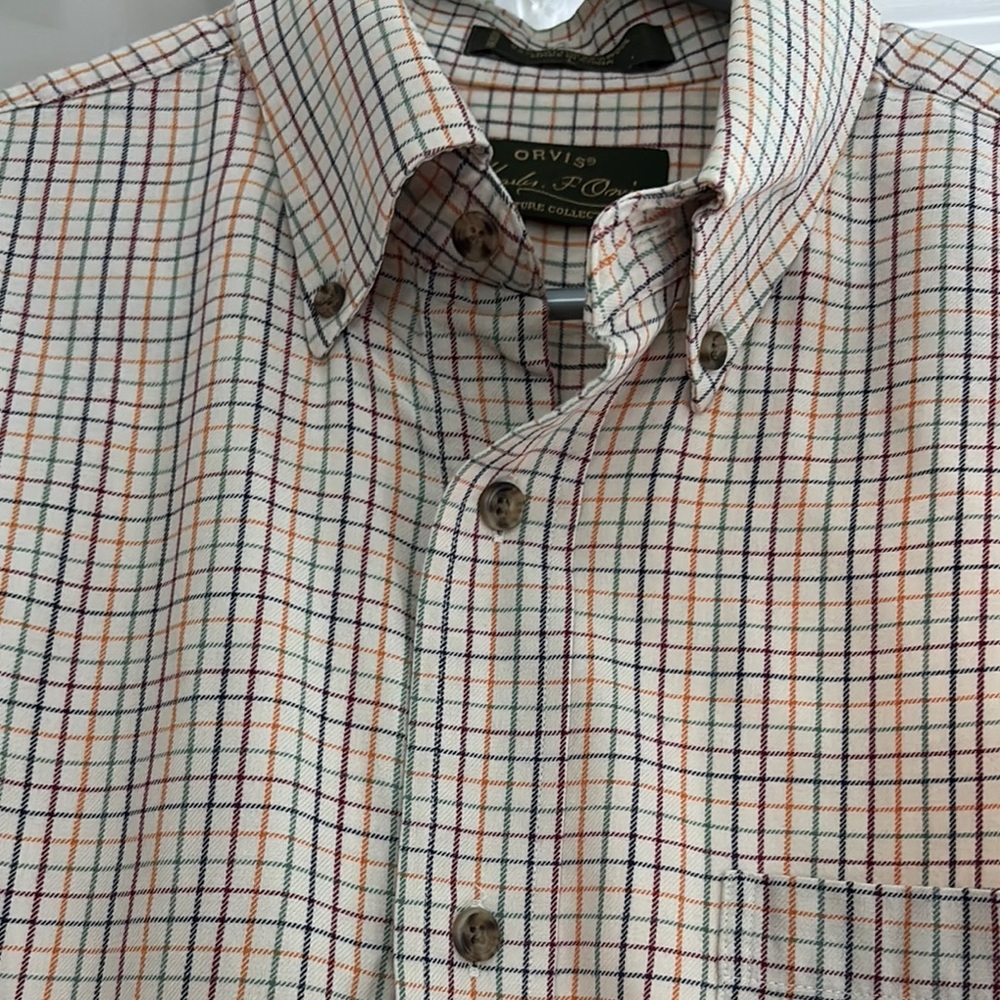 Orvis Multicolor Checkered Button Down Shirt - image 4